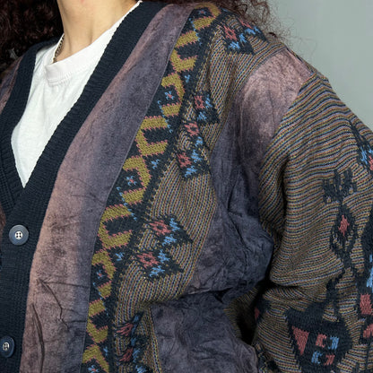 Suede cardigan
