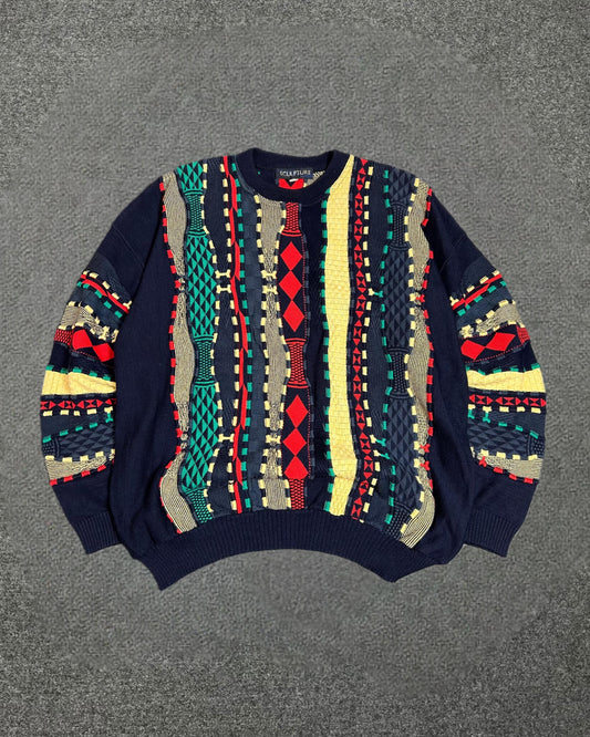 Textured coogi style sweater